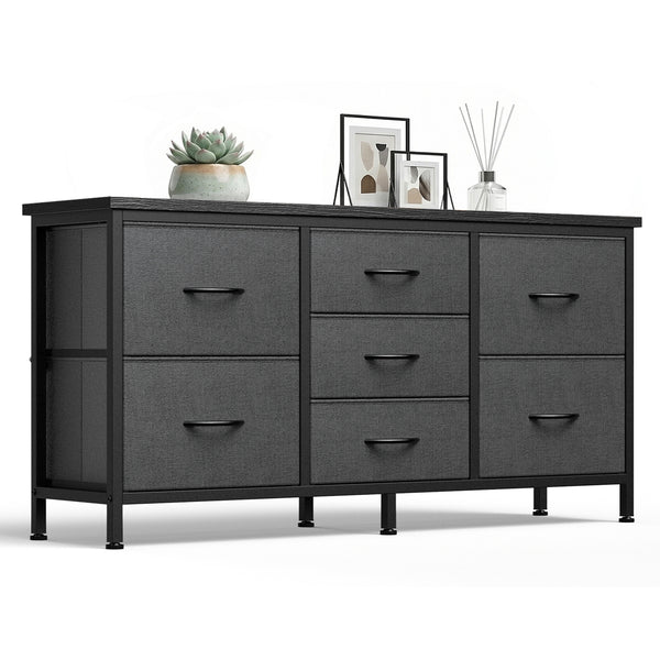 CONCETTA Storage TV Dresser, Metal Frames Resist Deformation, Adjustable Feet Prevent Tipping, Supports TV up to 55-80 inch, Suitable for Living Room