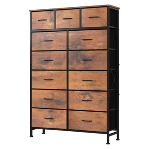 CONCETTA 13-Drawer Fabric Dresser, Tall Storage Tower Organizaton for Bedroom, Closet, Living Room