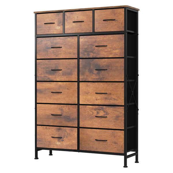 CONCETTA 13-Drawer Fabric Dresser, Tall Storage Tower Organizaton for Bedroom, Closet, Living Room