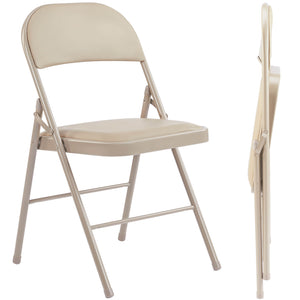 CONCETTA Genuine Leather Folding Chair - Soft and comfortable, easy to carry and store, suitable for events, weddings, parties, home, office