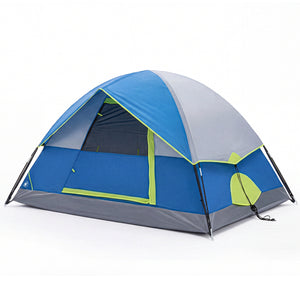 SHOUFTW 2-4 Person Waterproof Camping Tent with Rainfly, Easy Setup Dome Tent with Mesh Windows & Skylight Vent, Lightweight Portable Tent for Outdoor Camping, Hiking, Festivals & Backyard