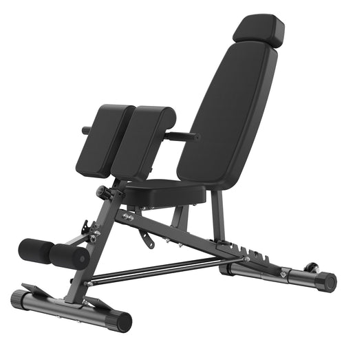 CONCETTA Multi-Functional FID Weight Bench for Full All-in-One Body Workout – Hyper Back Extension, Roman Chair, Adjustable Ab Sit-up Bench, Incline/Decline Bench, Flat Bench