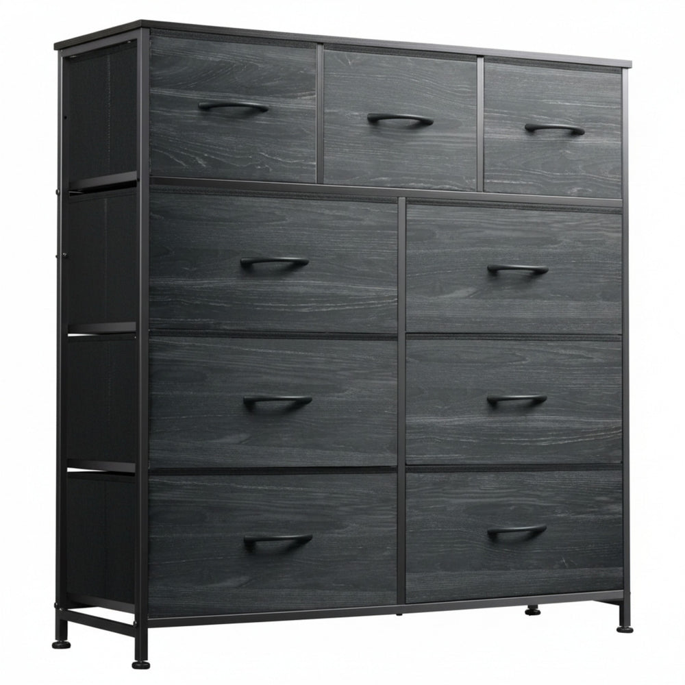 CONCETTA 9-Drawer Fabric Dresser, TV Cabinet Sideboard, Storage Organizer Cabinet for Living Room, Bedroom, Office