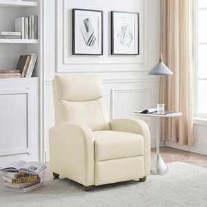CONCETTA Small Sofa Lounge Chair with Adjustable PU Leather Theater Lumbar Support