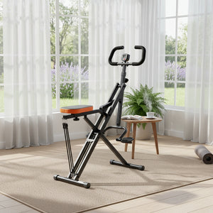 CONCETTA Row Ride Glute & Leg Trainer, LCD Display, Foldable Squat Assist, Adjustable Resistance for Home Full Body Workout