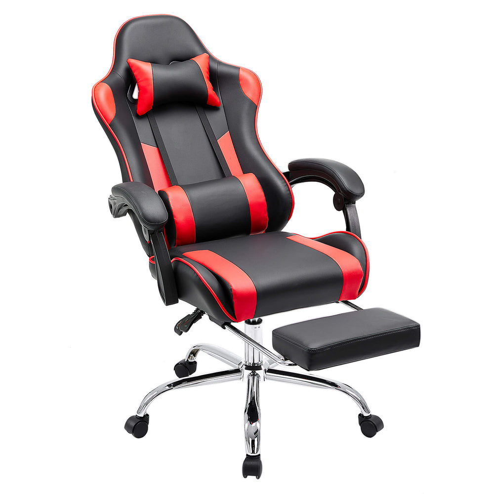 CONCETTA Gaming Chair Ergonomic Office Chair With Foot Rest, Big And Tall Executive Desk Chair With Lumbar Support, Padded Arms, Computer Chair For Home Office, Bedroom