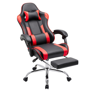 CONCETTA Gaming Chair Ergonomic Office Chair With Foot Rest, Big And Tall Executive Desk Chair With Lumbar Support, Padded Arms, Computer Chair For Home Office, Bedroom