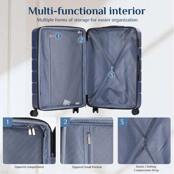 CONCETTA Lightweight Trolley Case - 20/24/28 inches, with TSA lock, portable, for travelling, business trips