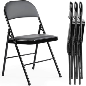 CONCETTA Genuine Leather Folding Chair - Soft and comfortable, easy to carry and store, suitable for events, weddings, parties, home, office