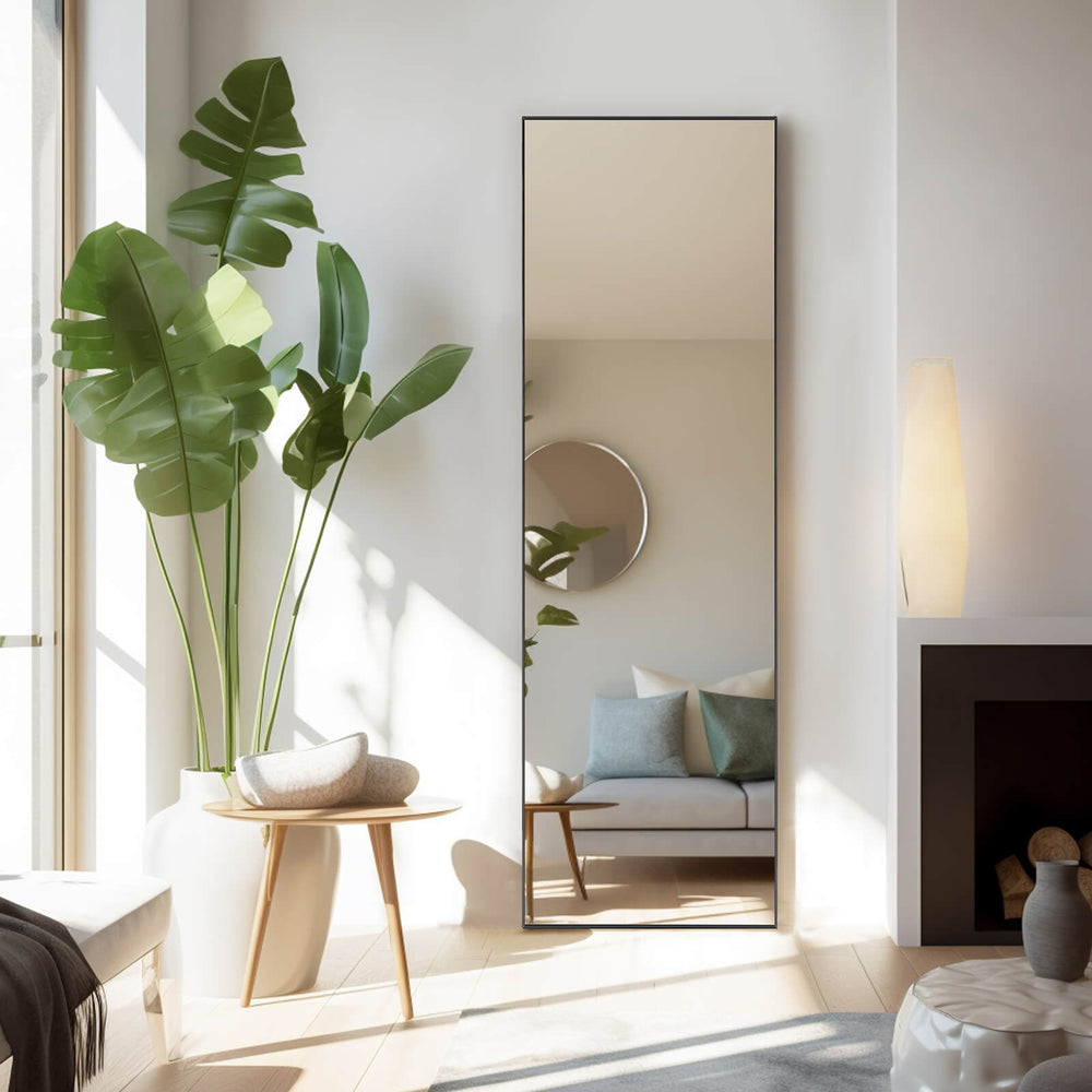 CONCETTA 71"x30" Arched Full Body Mirror Floor Mirror Standing Hanging or Leaning Wall with Stand Aluminum Alloy Thin Frame