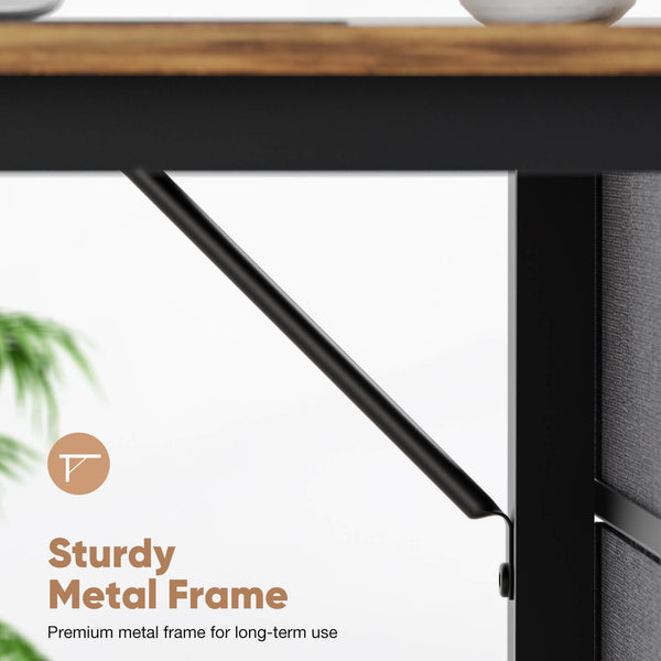 CONCETTA Computer Desk -40/47/55 inch Desk Study Desk with 2 Drawer Storage Shelf Headphone Hook for Bedroom, Game Room, Office, Living Room
