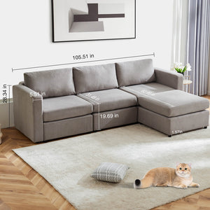 CONCETTA Convertible Sleeper Sofa Bed - Modular Sectional Sofa Set for Living Room, for office, living room, bedroom