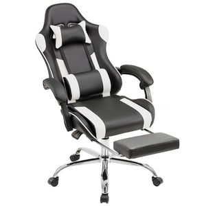 CONCETTA Gaming Chair Ergonomic Office Chair With Foot Rest, Big And Tall Executive Desk Chair With Lumbar Support, Padded Arms, Computer Chair For Home Office, Bedroom