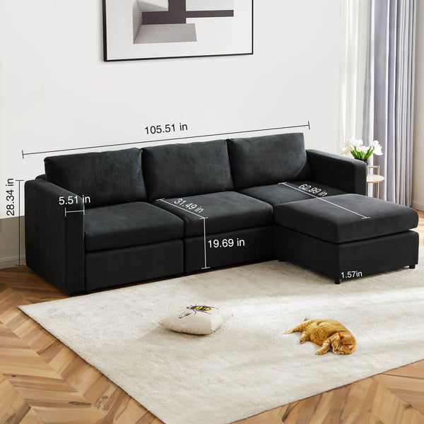CONCETTA Convertible Sleeper Sofa Bed - Modular Sectional Sofa Set for Living Room, for office, living room, bedroom