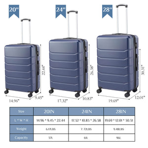 CONCETTA Lightweight Trolley Case - 20/24/28 inches, with TSA lock, portable, for travelling, business trips