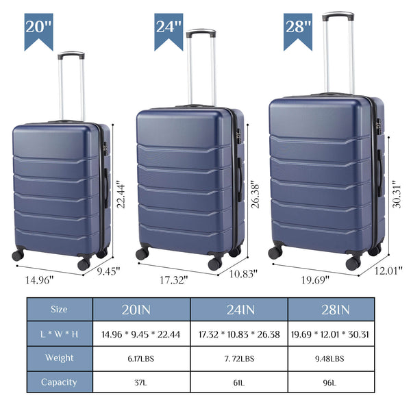 CONCETTA Lightweight Trolley Case - 20/24/28 inches, with TSA lock, portable, for travelling, business trips