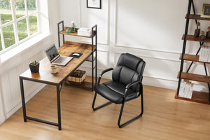 CONCETTA Leather Office Guest Chair, Padded Armrests for Waiting Room and Conference Room Use, Perfect for Home Office