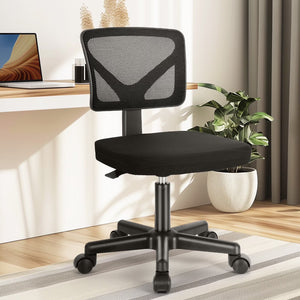 CONCETTA Ergonomic Home Office Mesh Desk Chair, Small Space, Armless Rolling Chair for Adults