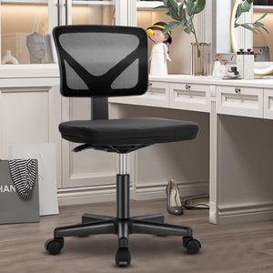 CONCETTA Ergonomic Home Office Mesh Desk Chair, Small Space, Armless Rolling Chair for Adults