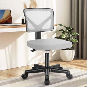 CONCETTA Ergonomic Home Office Mesh Desk Chair, Small Space, Armless Rolling Chair for Adults