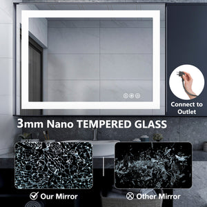 CONCETTA Bathroom Mirror, Decor Arched Wall Mirror, Bedroom Vanity Mirror with Metal Frame