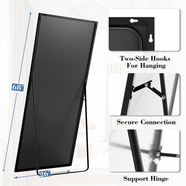CONCETTA Rectangle Full Length Mirror, Full Body Standing Mirror Floor Mirrors