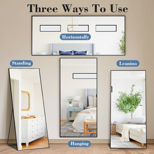 CONCETTA Rectangle Full Length Mirror, Full Body Standing Mirror Floor Mirrors