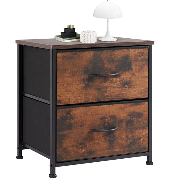CONCETTA 2 Piece Nightstand Set - 2 Storage Drawers, Bedside Furniture End Table, Suitable for Living Room, Bedroom, Closet