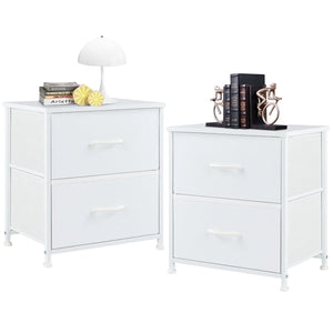 CONCETTA 2 Piece Nightstand Set - 2 Storage Drawers, Bedside Furniture End Table, Suitable for Living Room, Bedroom, Closet
