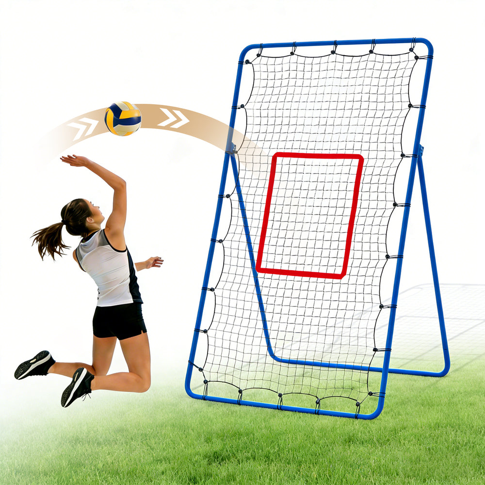 CONCETTA Volleyball Rebounder Net, Adjustable Angle Ball Return Equipment for Indoor Outdoor Use, Durable & Portable with Carry Bag