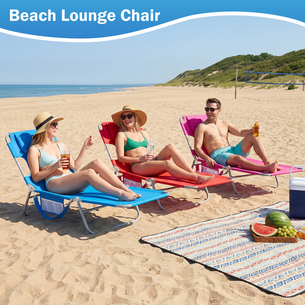 CONCETTA Beach Leisure Folding lounge Chair, Easy to Carry and Store, Suitable for Vacation, Camping, Picnics, and Other Outdoor Activities, Sturdy and Durable