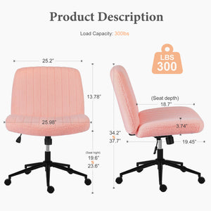 CONCETTA Cross-legged chair without armrests, with wheels, swivelling, height-adjustable vanity chair, office chair, can be used with fabric dresser