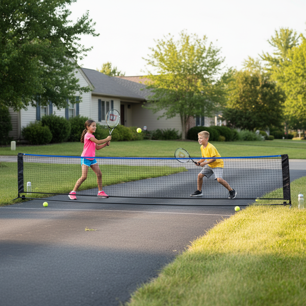 CONCETTA Badminton & Small Pickleball Net - 3/4.2/5.2M Widths, Adjustable 85-153cm Height, Foldable with Carry Bag for Backyard/Indoor/Outdoor Games