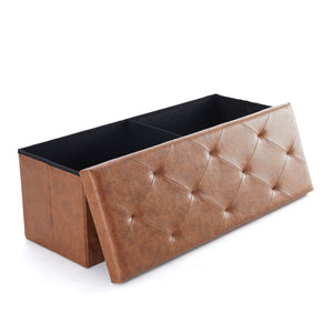 CONCETTA Foldable Storage Ottoman Bench -End of Bed Storage Foot Rest Stools, for Bedroom, Living Room, Entryway, Holds up to 660 lb