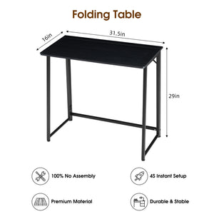 CONCETTA Lightweight Folding Desk 31.5", Space Saving Workstation, Portable Computer Table for Small Home Office & RV, Easy Set Up