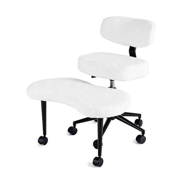 CONCETTA Meditation Cross Legged Chair PRO, Featuring Mobile Casters and 360° Swivel Design, Adjustable Backrest Relieves Pressure for Home Office, Personal Meditation Space
