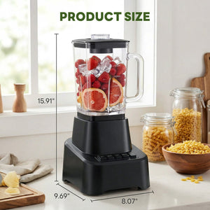 CONCETTA Professional Smoothie & Food Processing Blender, 1100W Motor, 3 Preset Functions for Frozen Drinks, Smoothies & Sauces, Large Pitcher with To-Go Cups