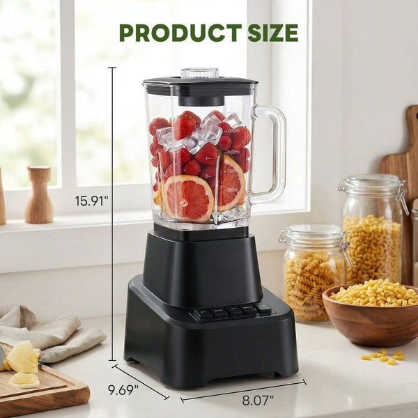 CONCETTA Professional Smoothie & Food Processing Blender, 1100W Motor, 3 Preset Functions for Frozen Drinks, Smoothies & Sauces, Large Pitcher with To-Go Cups