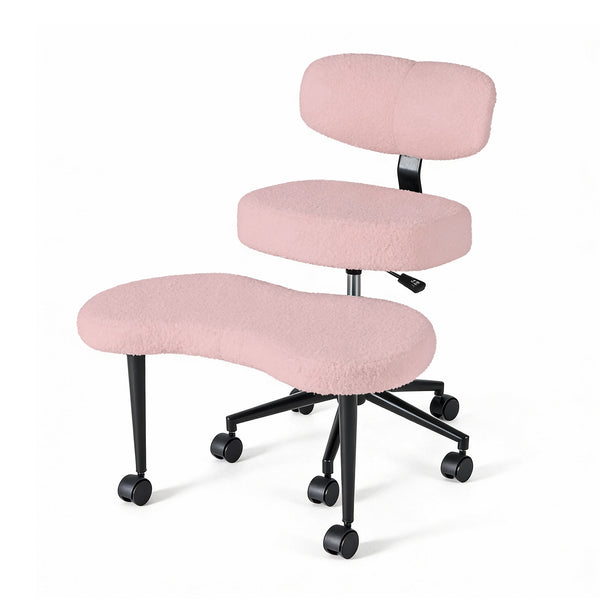 CONCETTA Meditation Cross Legged Chair PRO, Featuring Mobile Casters and 360° Swivel Design, Adjustable Backrest Relieves Pressure for Home Office, Personal Meditation Space