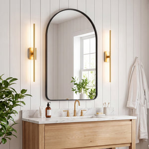 CONCETTA Arched Bathroom Mirror, Aluminum Alloy Framed for Wall, Vanity, Living Room, Bedroom, Entryway, Hallways