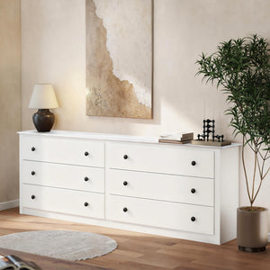 CONCETTA 6-Drawer Double Dresser for Bedroom, Wide Chest of Drawers, Bedroom Storage Furniture