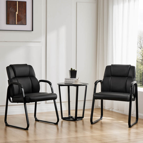 JOINSUN Waiting Room Chairs-Big and Tall PU Leather Without Wheels£¬for Reception Area Conference Room Lobby Home Computer Desk Bedroom Elderly
