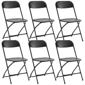 CONCETTA Plastic Folding Chairs Set, 330LB Load Capacity Lightweight for Indoor
