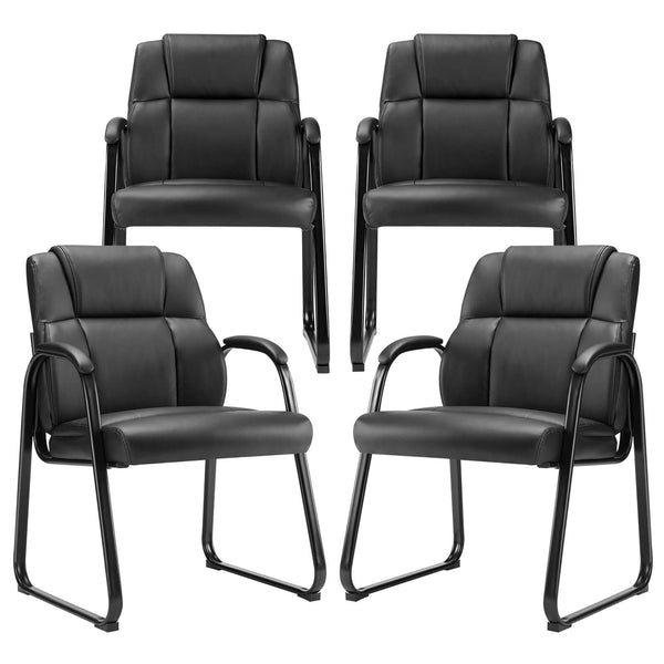 JOINSUN Waiting Room Chairs-Big and Tall PU Leather Without Wheels£¬for Reception Area Conference Room Lobby Home Computer Desk Bedroom Elderly