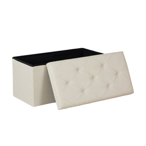CONCETTA Folding Storage Ottoman Bench, 660lbs Weight Capacity, End‑of‑Bed Foot Rest Storage Chest for Living Room, Bedroom, Entryway