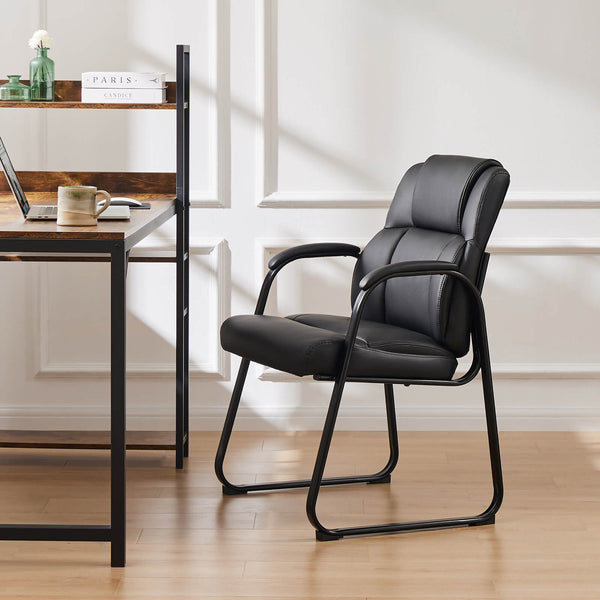JOINSUN Waiting Room Chairs-Big and Tall PU Leather Without Wheels£¬for Reception Area Conference Room Lobby Home Computer Desk Bedroom Elderly