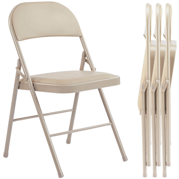 CONCETTA Genuine Leather Folding Chair - Soft and comfortable, easy to carry and store, suitable for events, weddings, parties, home, office