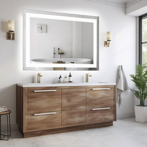 CONCETTA Anti-fog LED Bathroom Mirror - Dual Light Source, Three Lighting Modes, White