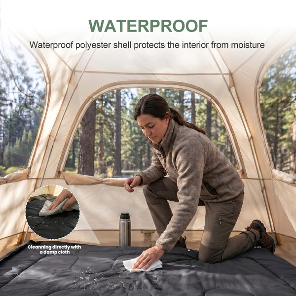 CONCETTA Lightweight Double Sleeping Bag for Adults in Cold & Warm Weaher, Waterproof & Machine Washable for Camping/Backpacking/Hiking