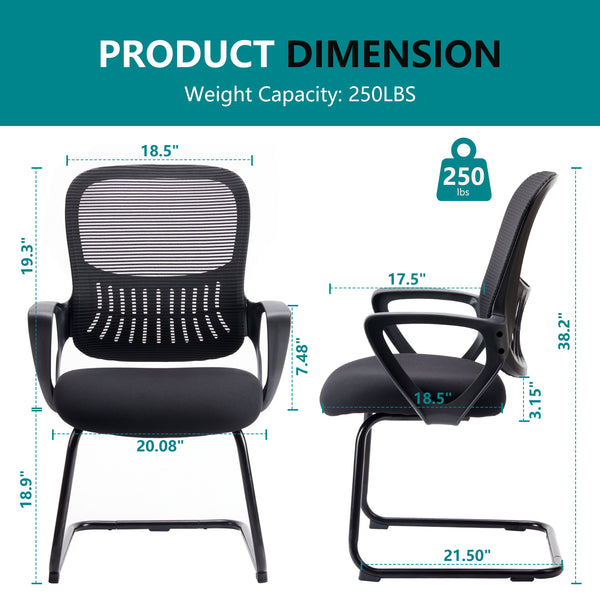 JOINSUN Ergonomic Office Home Desk Mesh Fixed Armrest